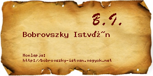 Bobrovszky István névjegykártya